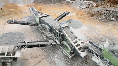 Crible mobile - S12E - Guangxi Mesda Engineering Machinery Co., Ltd - pour produits en vrac / forte charge