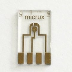 Électrode électrochimique à couche mince - D-mSE-5-Au  - Micrux Fluidic - à fil d'or / en titane / pour électroanalyse