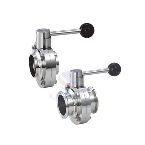 Vanne papillon - Wenzhou Lihong Machinery TECHNOLOGY Co., LTD - manuelle / pour produits laitiers / à bride