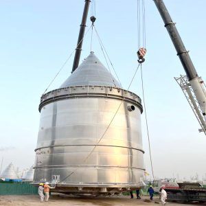 Silo pour pièce en matière plastique - Hanrui Puzer - à fond conique / pour produits en vrac / pour système de rangement