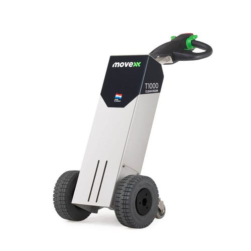 Tracteur électrique - TT1000-T-Cleanroom - Movexx International BV - à 2 roues / accompagnant / en inox