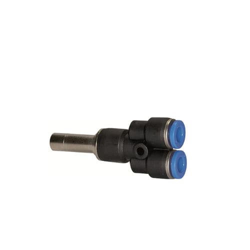 Raccord pneumatique - 142.004 - RIEGLER & Co.KG - push-in / en Y / en plastique