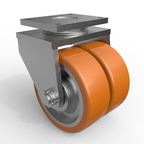 Roulette pivotante - Dongguan Yalide Technology Co.,LTD - à platine / en polyuréthane
