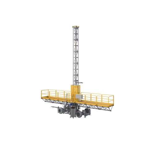 Plateforme sur mât mono-mât - MC Series - Ficont Industry (Beijing) Co., Ltd. - bi-mât / à crémaillère