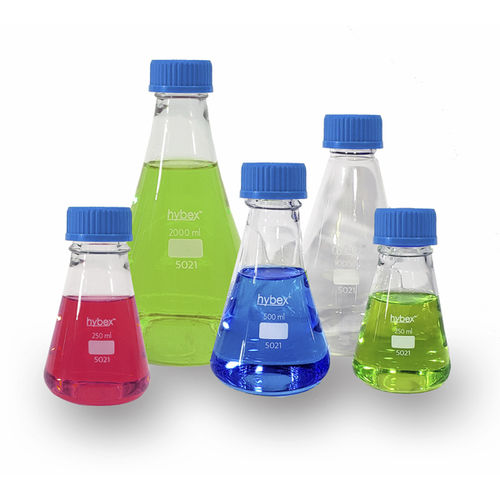 Fiole Erlenmeyer - HYBEX™ series - BENCHMARK SCIENTIFIC - en verre borosilicaté / avec bouchon