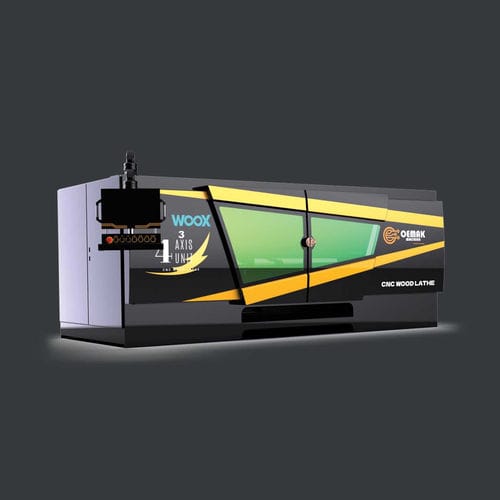 Tour à bois - WOOX  - Oemak Machine - CNC / horizontal / 4 axes