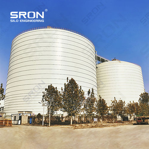 Silo soudé - Henan SRON SILO ENGINEERING Co., Ltd - à fond plat / horizontal / de ciment