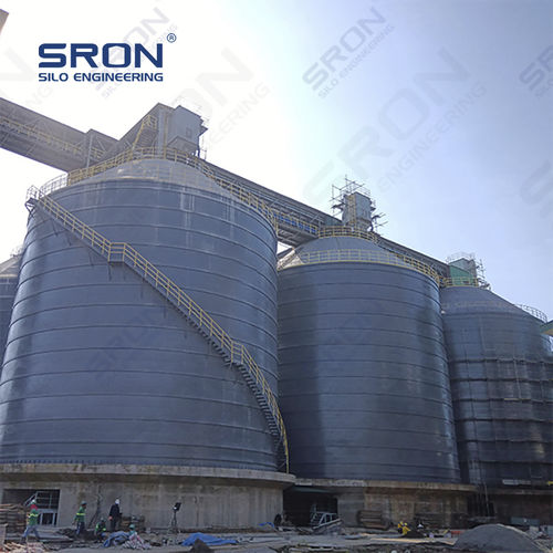 Silo soudé - Henan SRON SILO ENGINEERING Co., Ltd - de ciment / pour produits en vrac / pour cendres