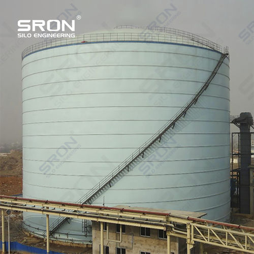 Silo boulonné - Henan SRON SILO ENGINEERING Co., Ltd - soudé / à fond plat / de ciment