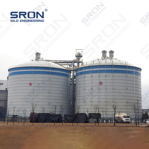 Silo boulonné - Henan SRON SILO ENGINEERING Co., Ltd - soudé / à fond plat / de ciment