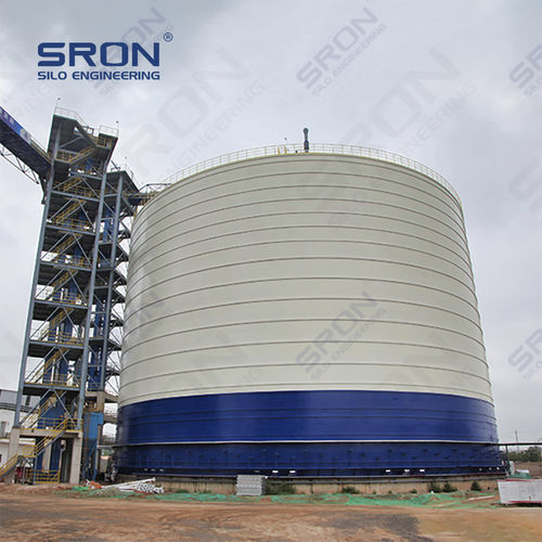 Silo de ciment - Henan SRON SILO ENGINEERING Co., Ltd - pour poudre / pour pellets / de matériaux secs
