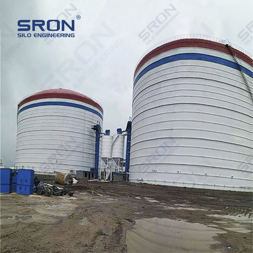 Silo boulonné - Henan SRON SILO ENGINEERING Co., Ltd - soudé / avec fond vibrant / de ciment