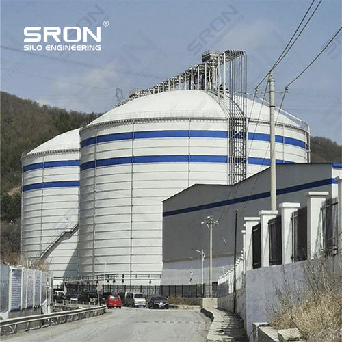 Silo boulonné - Henan SRON SILO ENGINEERING Co., Ltd - soudé / à fond plat / avec fond vibrant