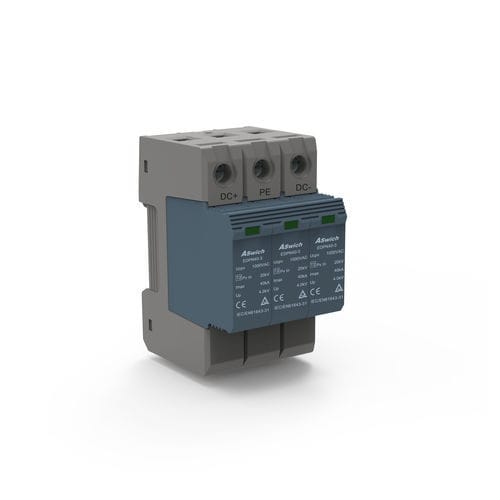 Boitier parafoudre de type 2 - EDP-3P - Aswich Electrical Co., Ltd - 3 pôles / sur rail DIN