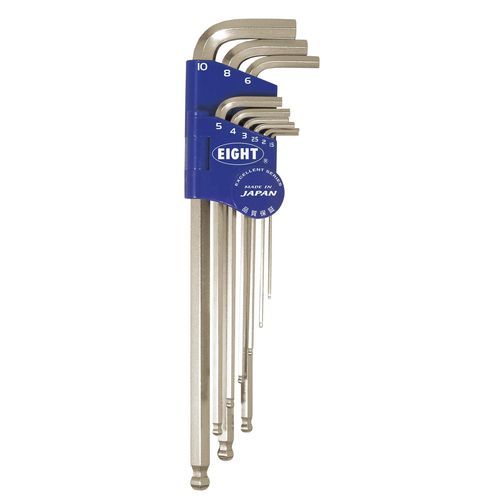 Clé Allen en L - BHS-9N - Eight Tool - à tête hexagonale / kit / à manche long