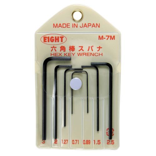 Clé Allen micro - M-7M - Eight Tool - en L / à tête hexagonale / kit