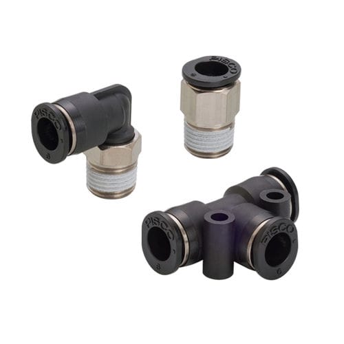 Raccord miniature - P series - NIHON PISCO CO., Ltd. - pneumatique / push-in / en T