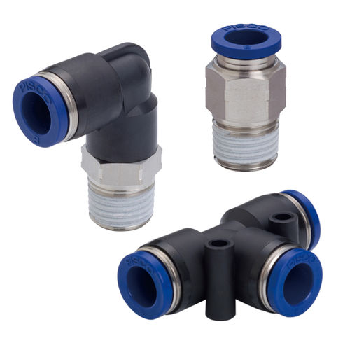 Raccord push-in - P-SUS series - NIHON PISCO CO., Ltd. - pour produits chimiques / pour liquide de refroidissement / pneumatique