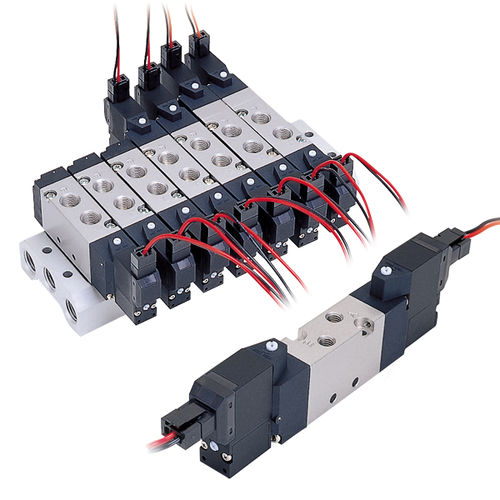 Électrovanne à commande assistée - SVB series - NIHON PISCO CO., Ltd. - 5 voies / air / BSP 1/8