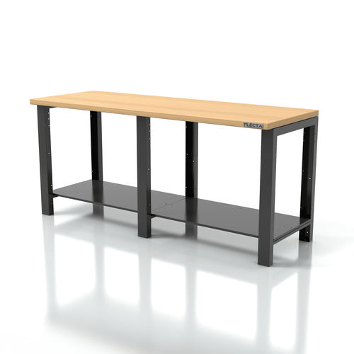 Établi en bois - AR-FL044 - FLECTA - à étagères / robuste