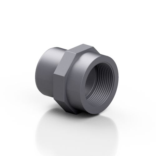 Adaptateur hydraulique industriel - RCRAFC series - Effast - mâle / femelle-cannelé / en PVC-U