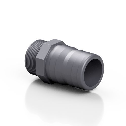 Adaptateur hydraulique pour tuyaux - RERPGE series - Effast - mâle-cannelé / en PVC-U / hexagonal
