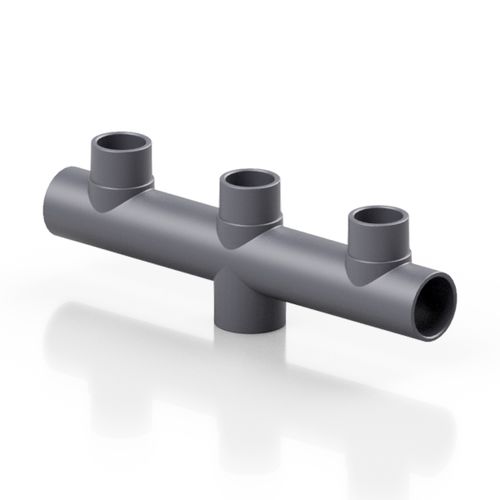 Manifold 3 voies - RDRCLD series - Effast - en PVC-U / à souder
