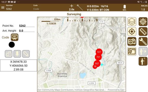 Logiciel de création cartographique - TcpGPS Android - Aplitop - de réseau de stations permanentes GNSS / de topographie / Androïd