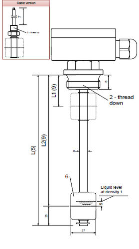 Détecteur de niveau à flotteur - Reed Electronics AG - de liquide / en acier inoxydable