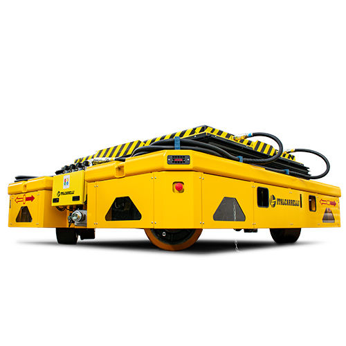 Transporteur électrique à 2 essieux - Floating Platform - Italcarrelli - bidirectionnel / pour usage intérieur et extérieur / à roue super-souple