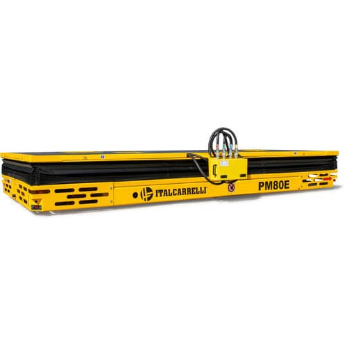 Transporteur électrique à 2 essieux - PM80E - Italcarrelli - bidirectionnel / pour usage intérieur et extérieur / à roue en Vulkollan®