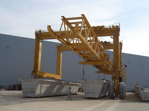 Portique sur pneus - Mobilift 280 - Eden Tech Srl - pour chantier de préfabriqués / pour fortes charges / hydraulique