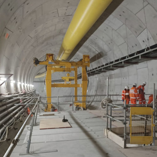 Portique sur pneus - Eden Tech Srl - pour chantier de préfabriqués / pour métro / pour les travaux de génie civil