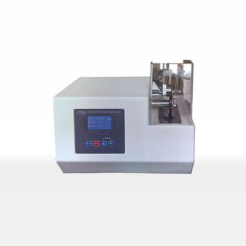 Machine de découpe à lame rotative - DTQ-5 - Laizhou Lailuote Test Instrument Co., Ltd. - pour métal / de précision / horizontale