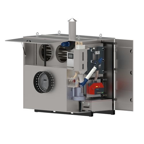 Générateur d'air chaud mobile - PC250 - Pelltech - à granulés / d'extérieur