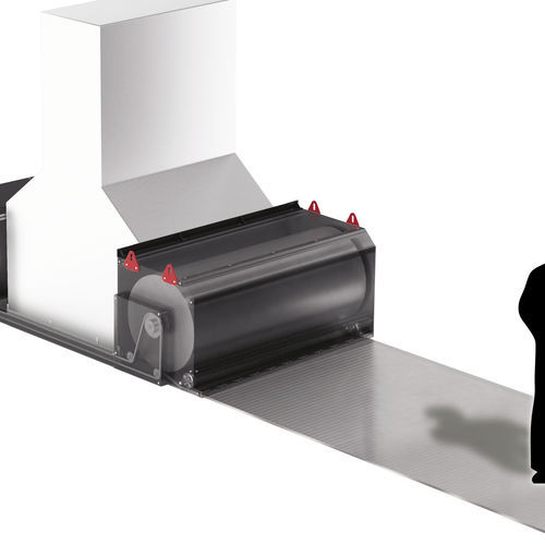 Protection avec enrouleur à entraînement par chaîne - PEI srl - pour centre d'usinage / horizontal