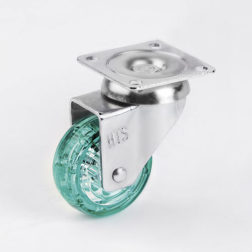 Roulette pivotante - 301-Y - HTS CASTER - à platine / à roulement à billes / non marquante