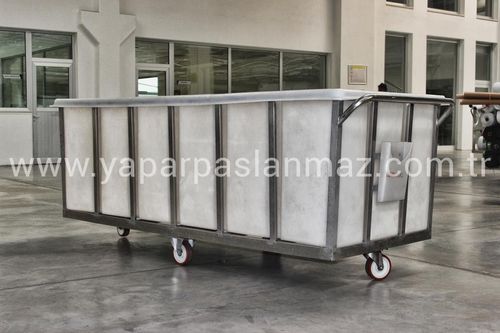 Chariot de transport - YAPAR MAKİNA A.Ş - d'atelier / en acier inoxydable / à roulettes