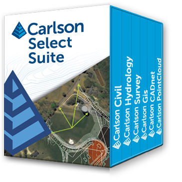 Suite logicielle de gestion de données géographiques - Carlson Software - d'arpentage / d'import de fichier CAO / d'hydraulique
