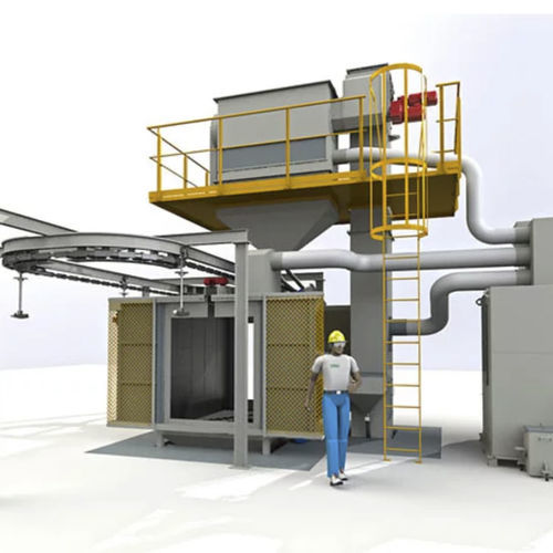 Grenailleuse à convoyeur aérien - CMV - à turbine / pour métal / automatique