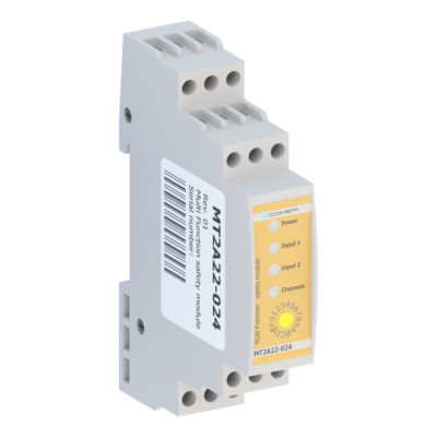 Relais de sécurité 2NO - MT2A22-024 - Comepi srl - SIL / sur rail DIN / temporisé