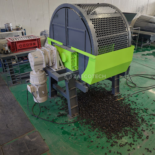 Déchiqueteur à 2 arbres - TDF/Rubber - ZhengZhou ZA ECOTECH Co.,Ltd - de pneus / avec convoyeur / à couple élevé