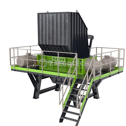 Déchiqueteur primaire - D series - ZhengZhou ZA ECOTECH Co.,Ltd - à 2 arbres / métal / de pneus