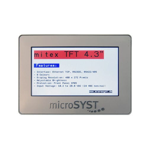 Afficheur à LED - mitex  - microSYST Systemelectronic - TFT / alphanumérique / couleur