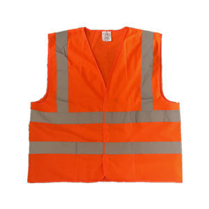 Gilet de travail - HX-SV100-OR - Hefei HaoXin Protective Technology Co., Ltd. - haute visibilité / en polyester / pour construction