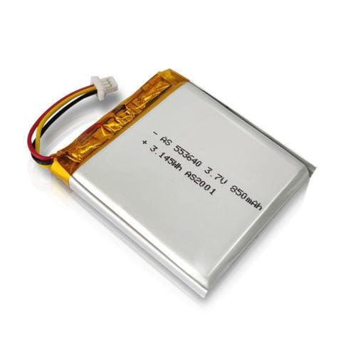 Batterie lithium-polymère - AS-553640 - Shenzhen AS Power Technology Co., Ltd - rectangulaire / 3 V / UL
