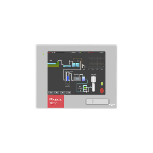 Panel PC LCD - TD750 - Pixsys - rétroéclairage à LED / à écran tactile résistif / 7"