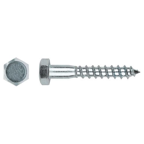Lot De 800 Vis à Bois à Tête Hexagonale 5/16" X 2" - Revêtement Zinc - Grade A307 - Pour Charpente, Terrasse