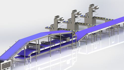 Ligne de production de gâteaux totalement automatique - HJ1200 - Guangdong Shunde Huaji Machinery Industrial Co., Ltd. - contrôlée par PLC / pour l'industrie agroalimentaire