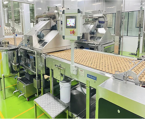 Ligne de production de biscuits avec mélangeur - HJ1500 - Guangdong Shunde Huaji Machinery Industrial Co., Ltd. - contrôlée par PLC / haute capacité